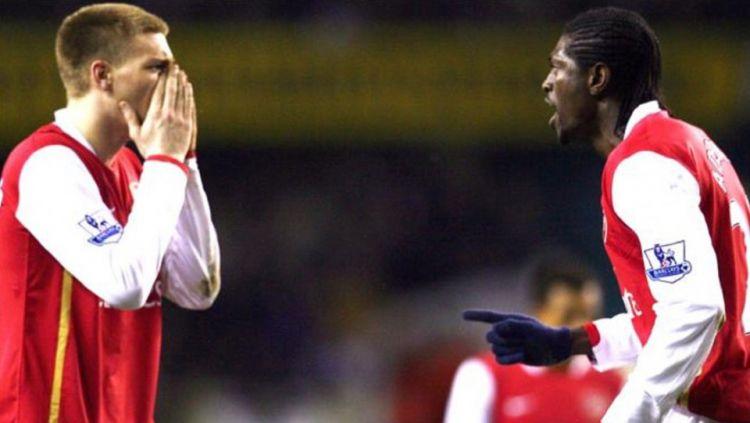 Emmanuel Adebayor dan Nicklas Bendtner saat bertengkar Copyright: INTERNET