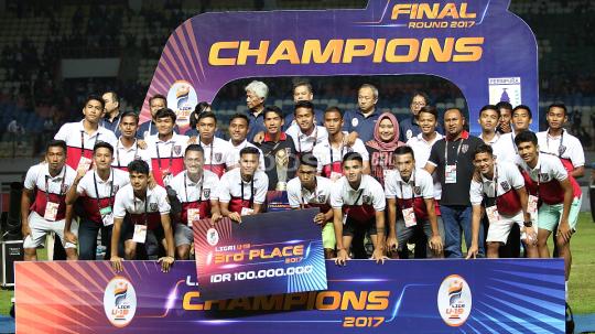 Bali United U-19 keluar sebagai juara tiga.