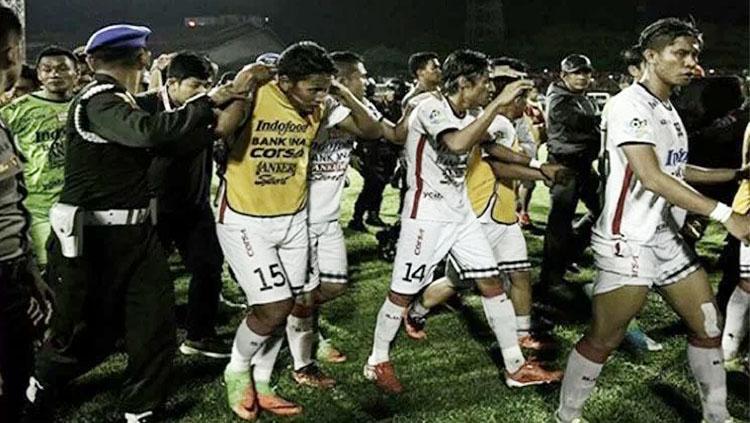 Suasana di Stadion Andi Mattalatta pasca laga PSM Makassar vs Bali United Copyright: Twitter@Baliunitedfc