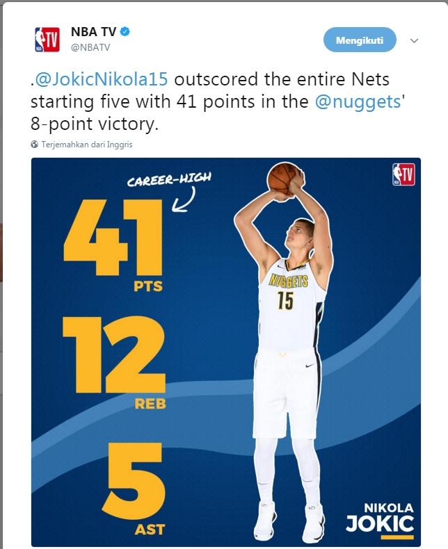 Nikola Jokic Copyright: Twitter NBA Tv