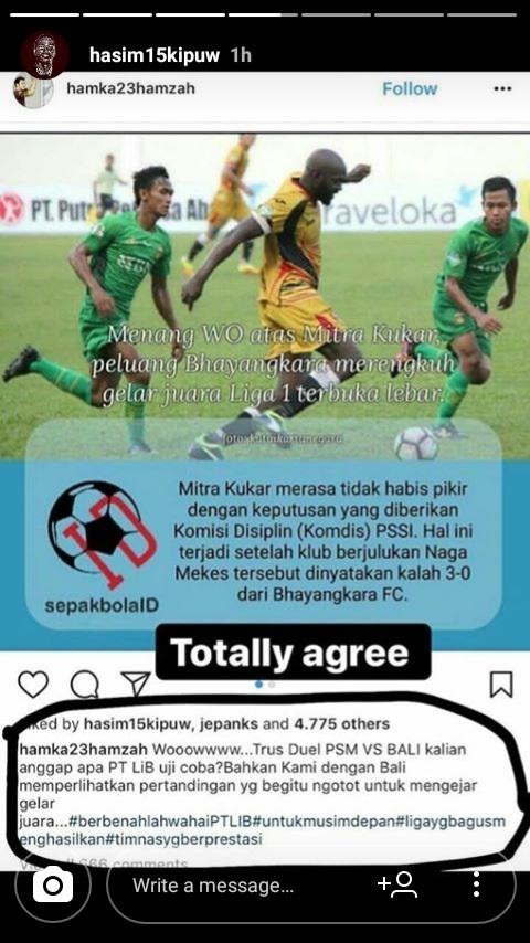 Hasim Kipuw Protes Copyright: Instagram