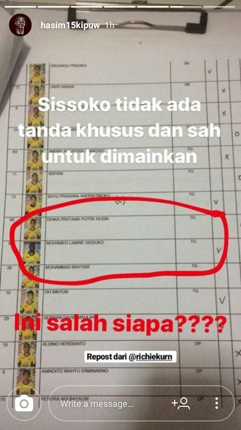 Hasim Kipuw Protes Copyright: Instagram