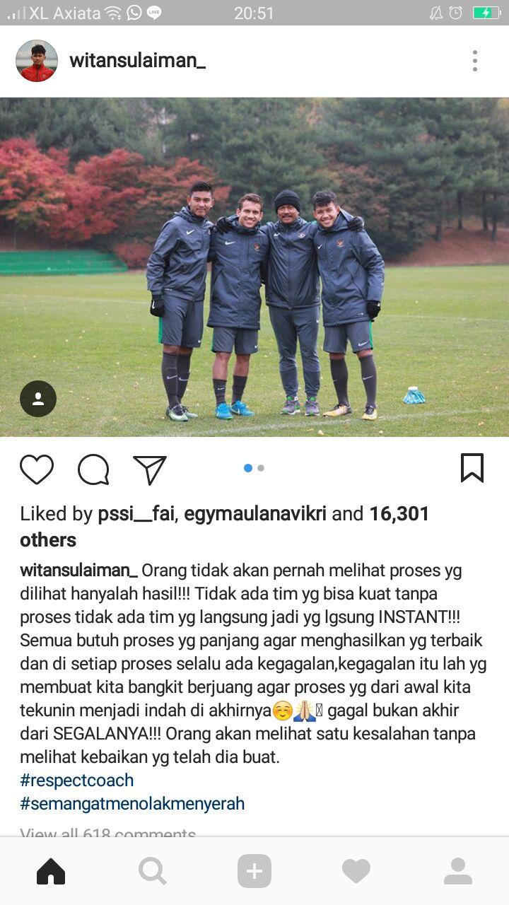 Unggahan Witan Sulaiman. Copyright: Instagram