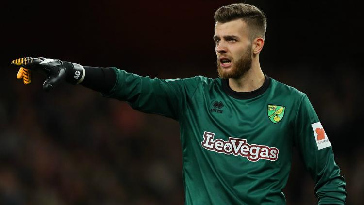 Angus Gunn sudah tampil 16 kali untuk Norwich City musim ini Copyright: INDOSPORT