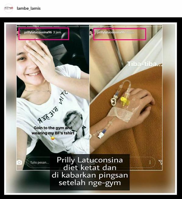 Prilly Latuconsina jatuh sakit diduga karena olahraga dan diet berlebihan Copyright: Instagram