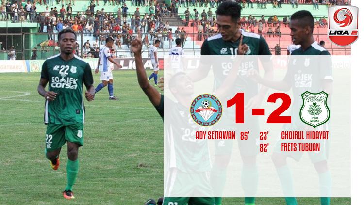 Hasil pertandingan Martapura FC vs PSMS Medan. Copyright: INDOSPORT