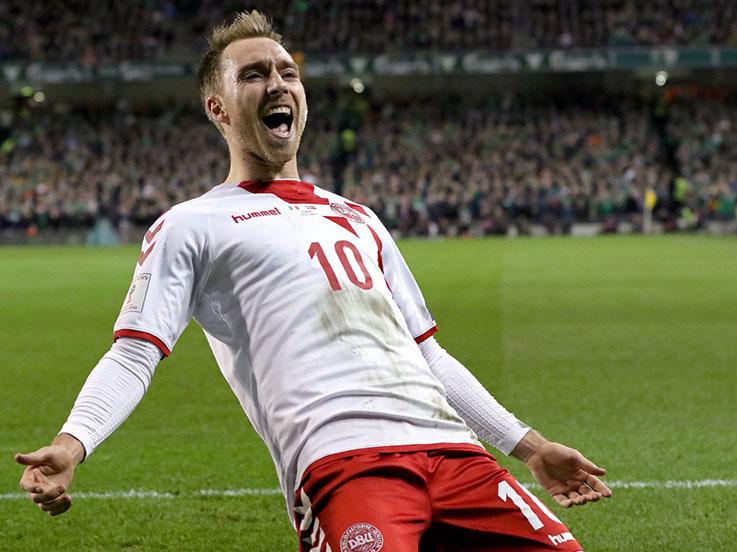 Cristian Eriksen menjadi pahlawan kemenangan Denmark atas Irlandia. Copyright: FIFA