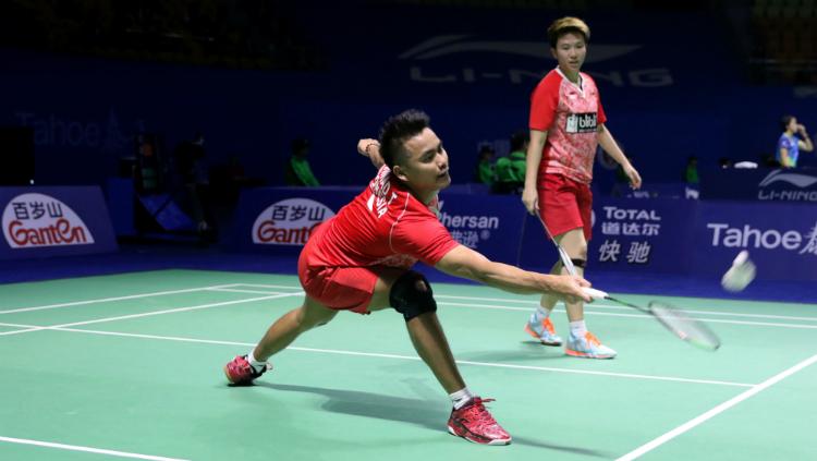 Tontowi Ahmad/Liliyana Natsir di babak pertama China Open 2017.