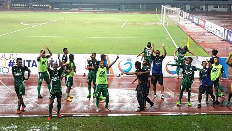 PSMS Medan rayakan kemenangan kontra Martapura FC Copyright: INDOSPORT