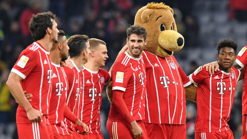 Selebrasi pemain Bayern Munchen. Copyright: INDOSPORT