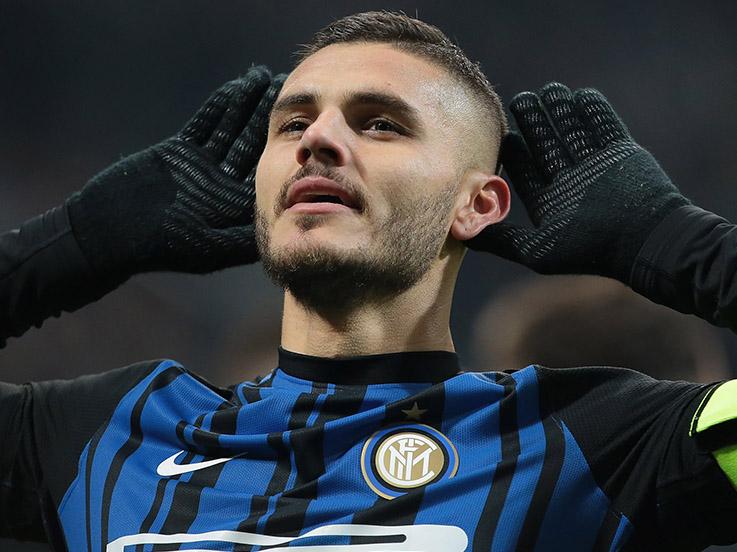 Mauro Icardi menjadi bintang kemenangan Inter Milan atas Atalanta. Copyright: Getty Images