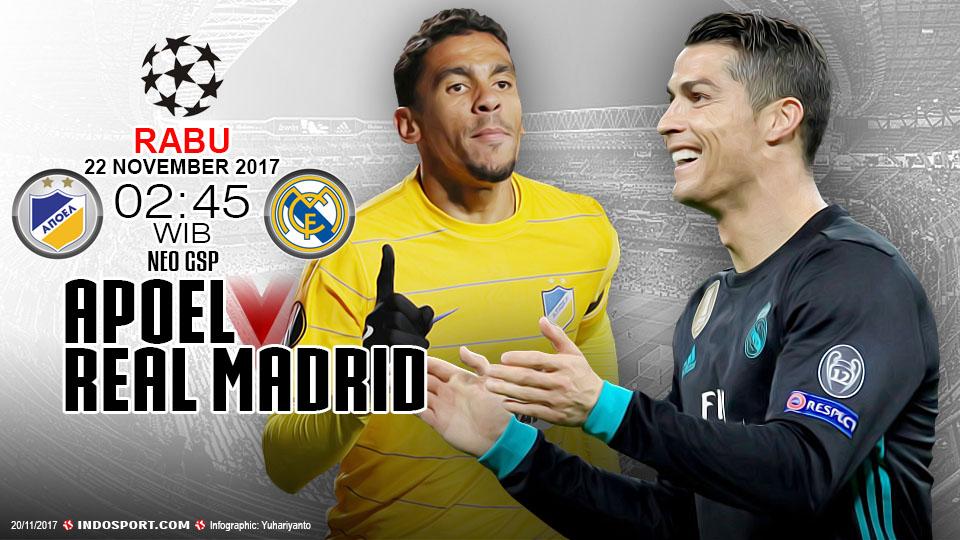 Prediksi APOEL Nicosia vs Real Madrid.