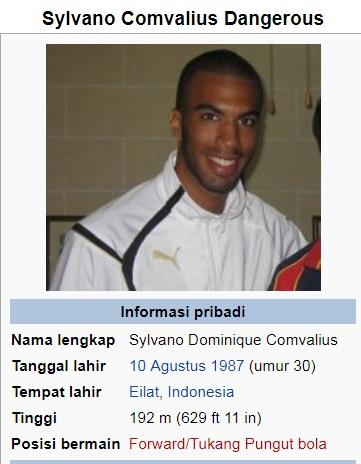 Wikipedia sebut Comvalius sebagai pemain forward/Tukang pungut bola Copyright: wikipedia