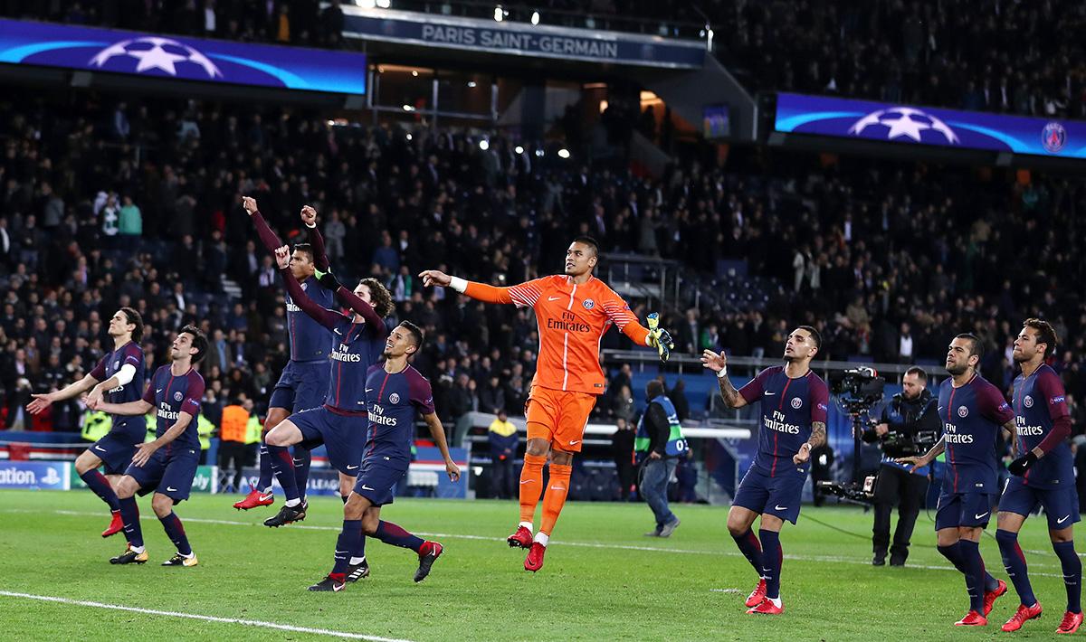 Selebrasi para pemain PSG.
