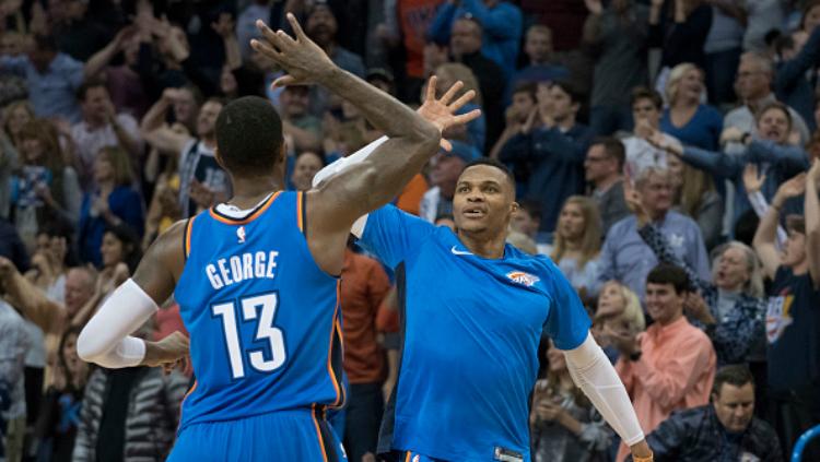 Oklahoma City Thunder menang atas Golden State Warriors. - INDOSPORT