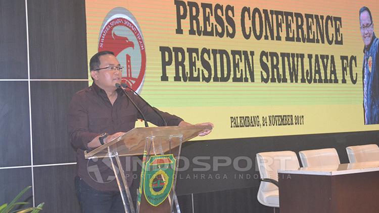 Presiden Sriwijaya FC, Dodi Reza Alex. - INDOSPORT