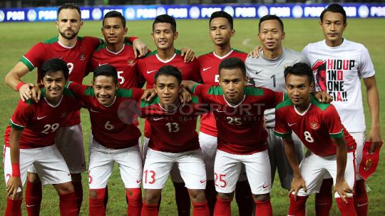 Starting line-up Timnas Indonesia.