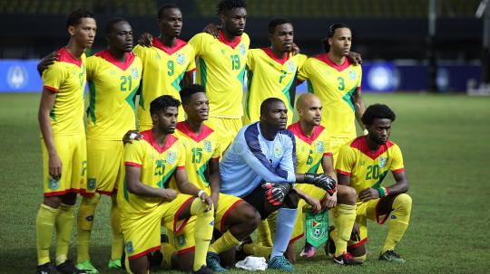 Starting line-up Timnas Guyana.