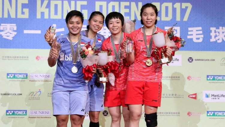 Greysia Polii/Apriani Rahayu jadi runner up Hongkong Open 2017.