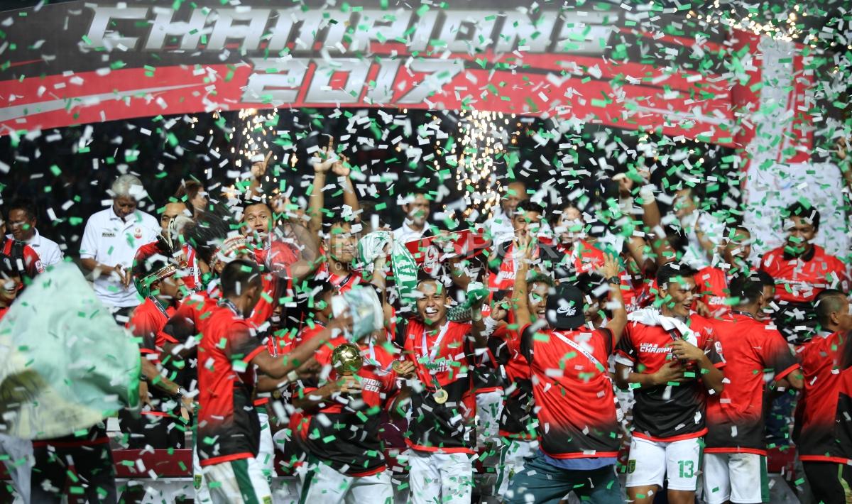 Perayaan juara Liga 2 2017.