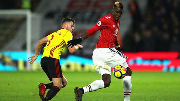 Paul Pogba saat melakoni laga kontra Watford. Copyright: INDOSPORT