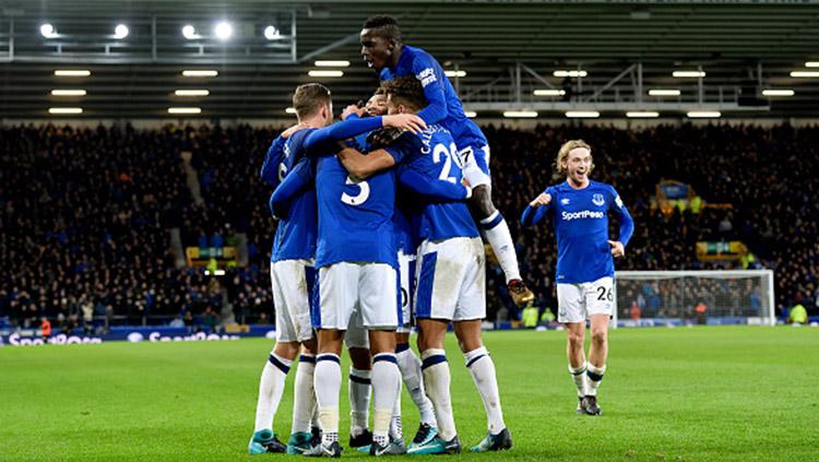 Selebrasi para pemain Everton. Copyright: INDOSPORT