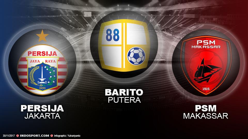 Persija, Barito, dan PSM Makassar.