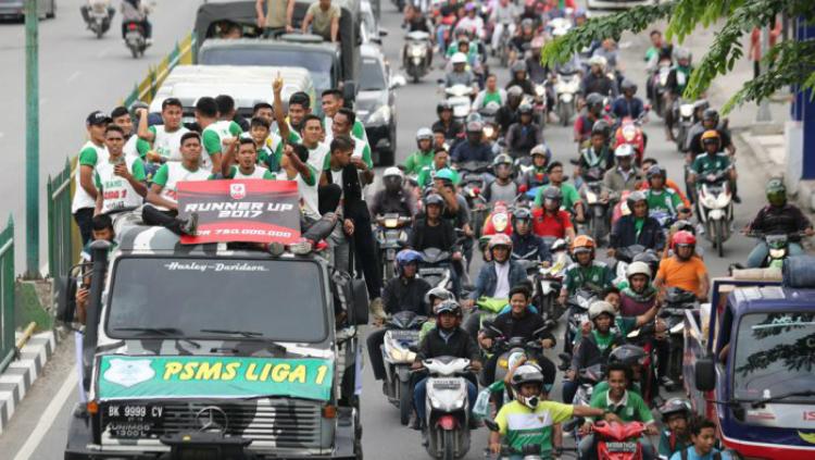 Konvoi PSMS di Kota Medan Copyright: Tribun Medan