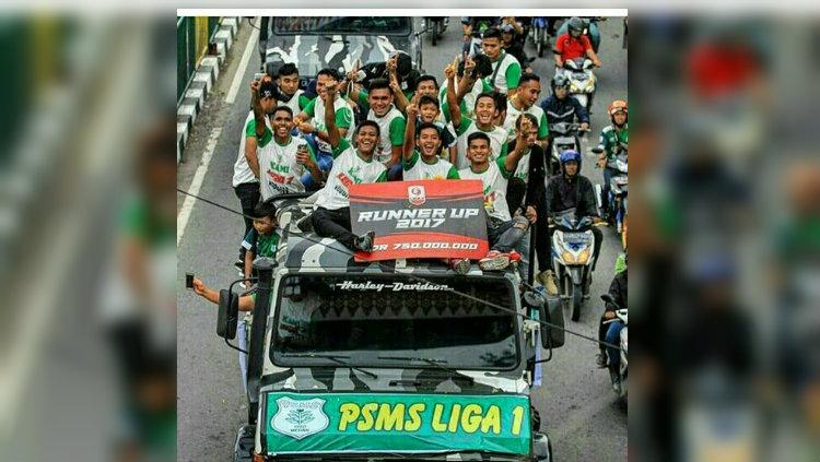 Konvoi PSMS Medan Copyright: INDOSPORT/Kesuma Ramadhan