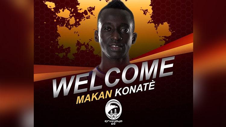 Makan Konate resmi bergabung dengan Sriwijaya FC. Copyright: Instagram/SriwijayaPedia
