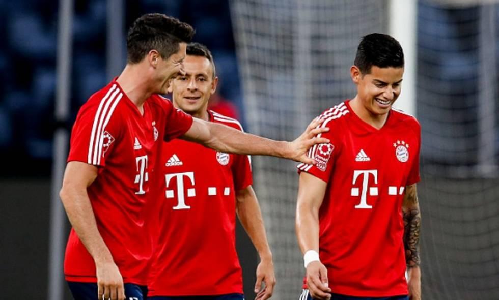 Lewandowski dan James Rodriguez Copyright: Noticias de Cali