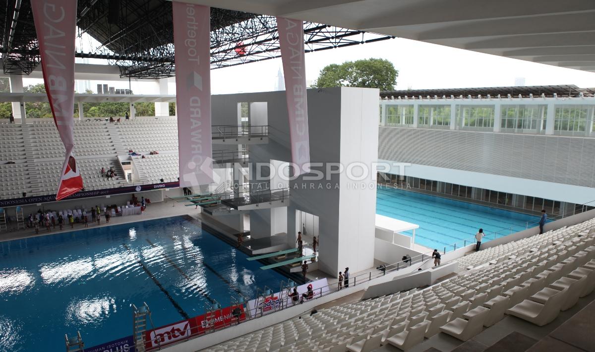 Stadion Aquatic baru saja diresmikan oleh Presiden Joko Widodo. Sabtu (02/12/17) kemarin. Copyright: Herry Ibrahim/INDOSPORT