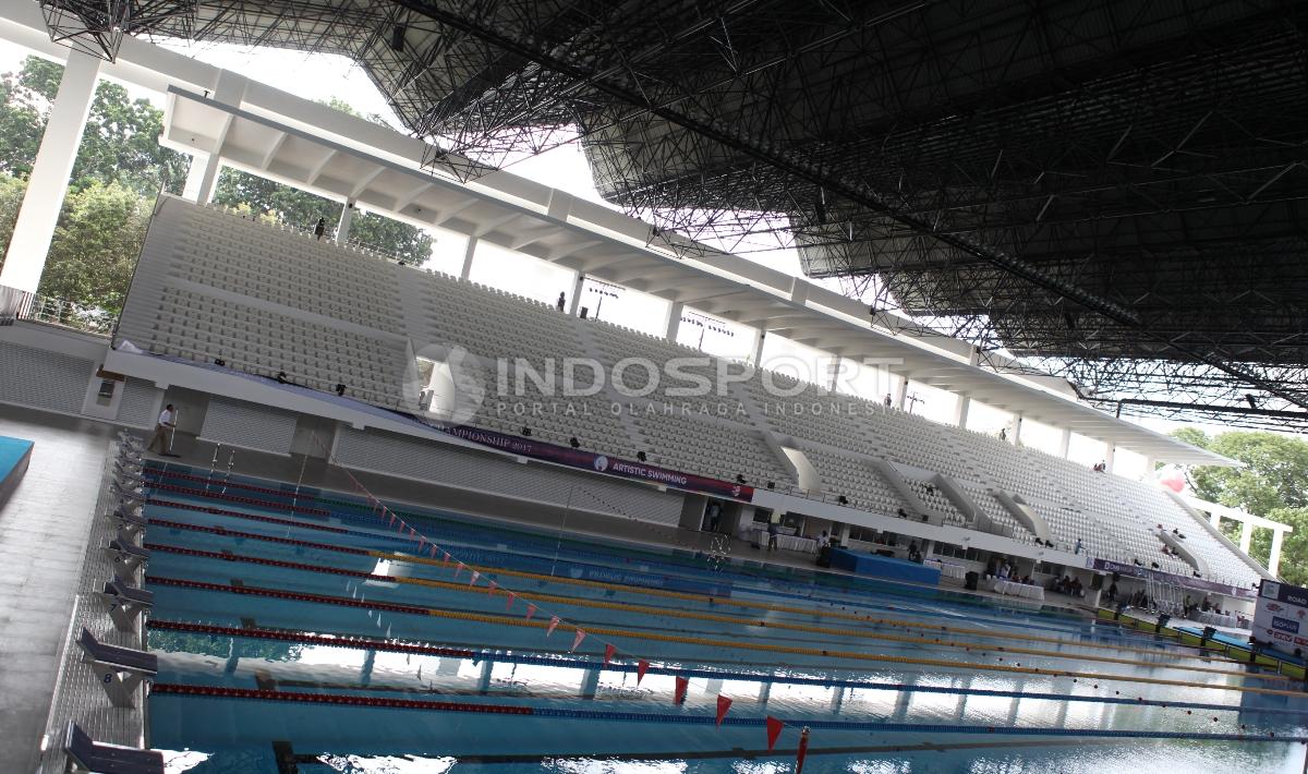 Di Stadion Aquatic baru ini akan diselenggarakannya test event bertajuk Indonesia Open Aquatics Chamopionship 2017. Copyright: Herry Ibrahim/INDOSPORT