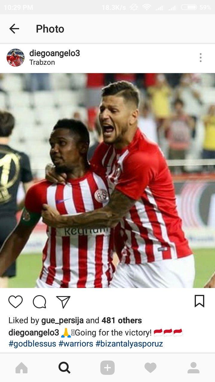 Pemain Antalyaspor Diego Angelo. Copyright: Instagram Diego Angelo.