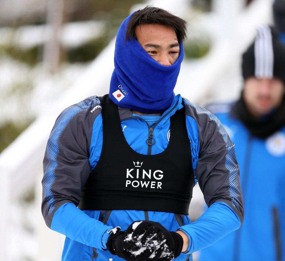 Shinji Okazaki wrapped up Copyright: The Sun