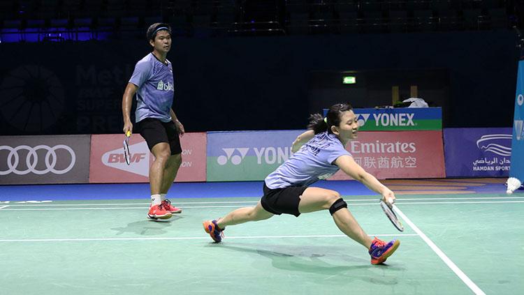 Pasangan ganda campuran Indonesia, Praveen Jordan/Debby Susanto di ajang BWF World Super Series Finals 2017. Copyright: HUMAS PBSI