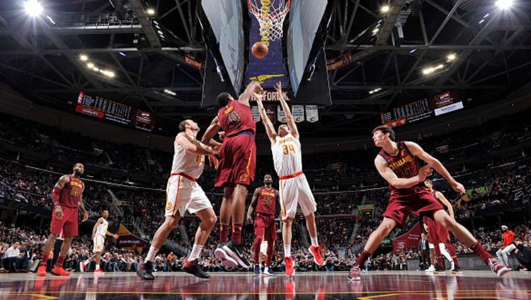 Situasi pertandingan Atlanta Hawks v Cleveland Cavaliers. Copyright: INDOSPORT