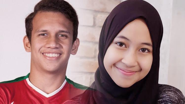 Egy Maulana Vikri dan Adiba Khanza. Copyright: INDOSPORT/Istimewa