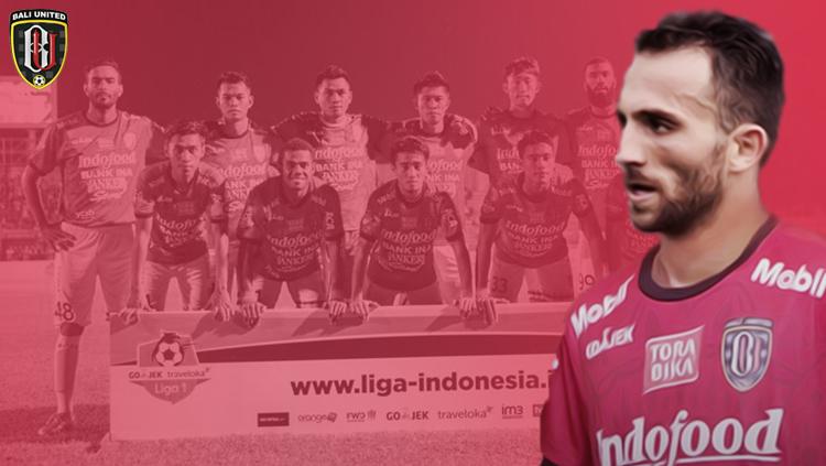 Ilija Spasojevic dan Skuat Bali United. Copyright: Grafis: Eli Suhaeli/INDOSPORT