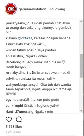 Komentar warganet Copyright: instagram