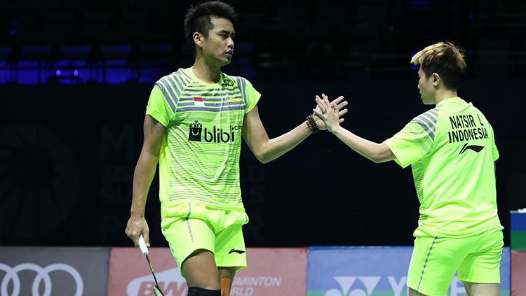 Tontowi Ahmad/Liliyana Natsir di laga kedua Dubai Super Series Finals 2017. Copyright: Humas PBSI