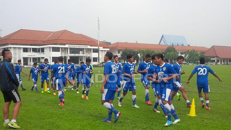 Suasana latihan para pemain Persib Bandung.