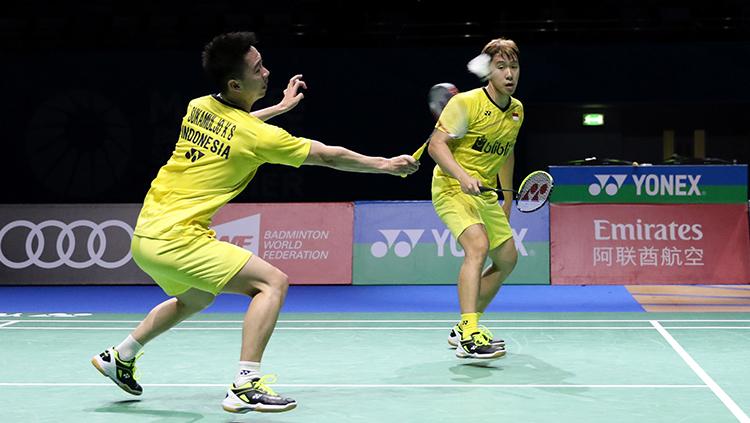 Ganda campuran Indonesia Praveen Jordan/Debby Susanto di ajang BWF Dubai World Super Series Finals 2017. Copyright: HUMAS PP PBSI