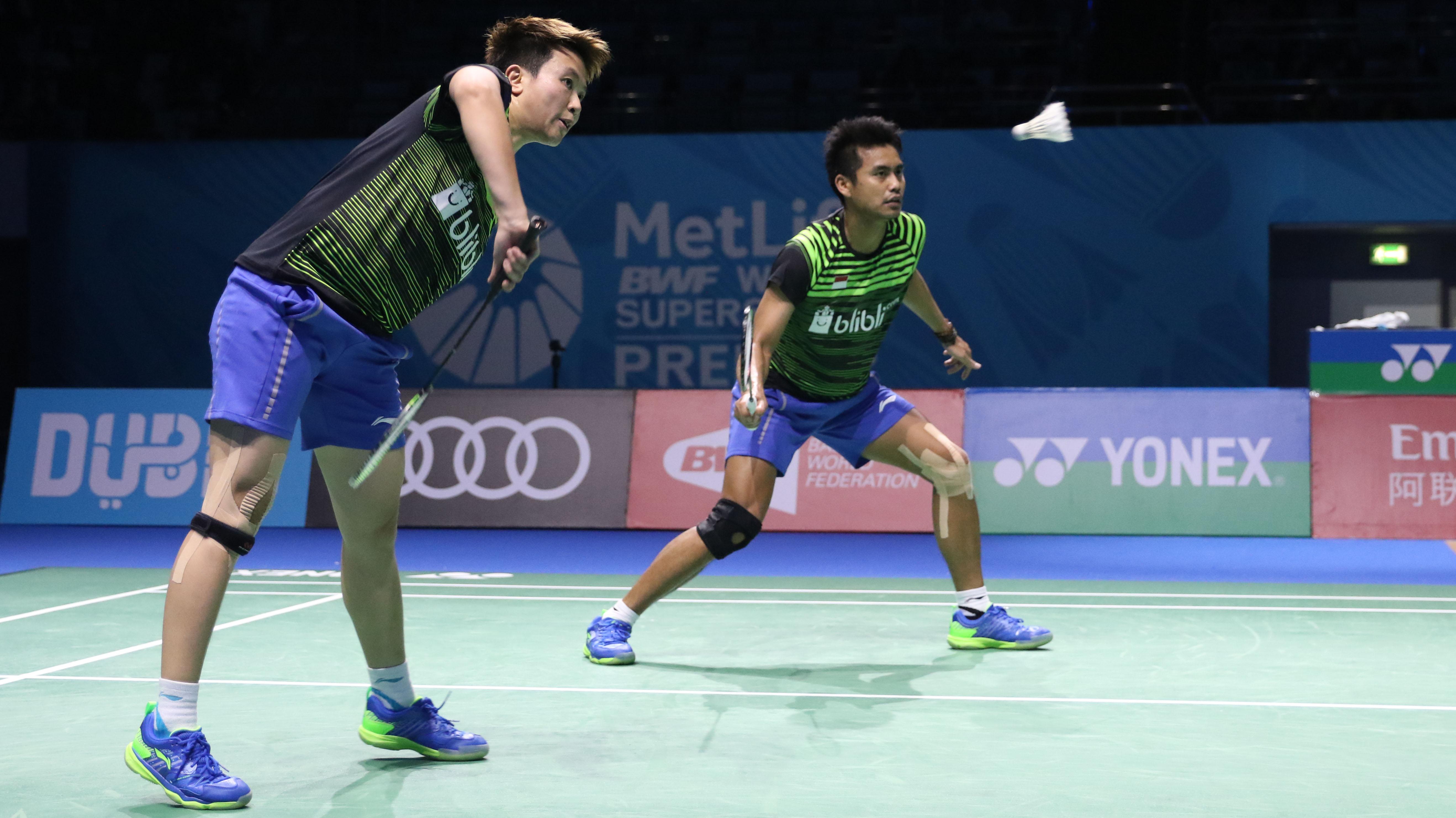 Tontowi/Liliyana dalam kejuaraan Dubai Super Series Finals 2017. Copyright: HUMAS PBSI