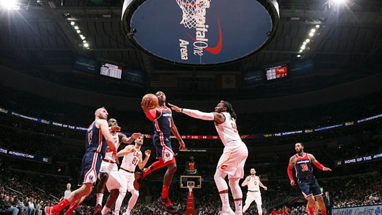 Situasi pertandingan Cleveland Cavaliers vs Washington Wizards.