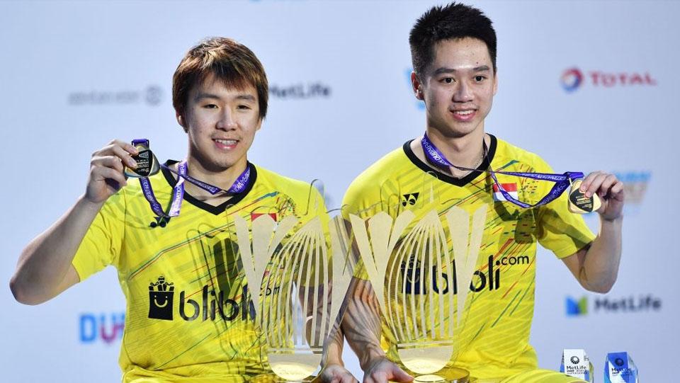 Kevin Sanjaya Sukamuljo dan Marcus Fernaldi Gideon Copyright: Indosport.com