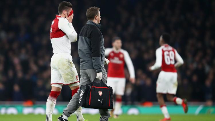 Olivier Giroud mengalami cedera hamstring Copyright: INDOSPORT