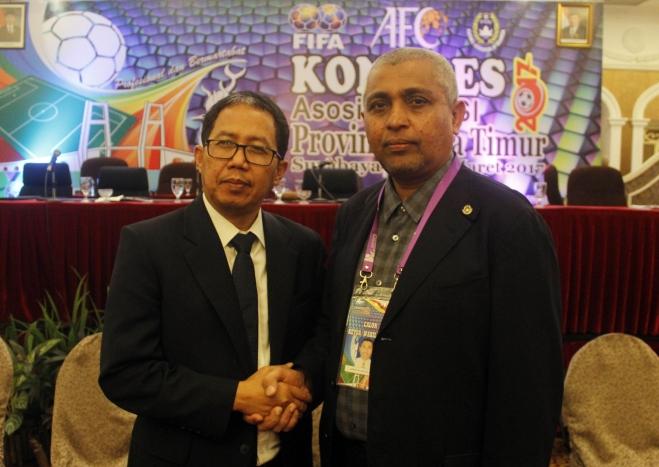 Ketua Umum Asosiasi Provinsi (Asprov) PSSI Jatim yakni Ahmad Riyadh. Copyright: Joss Today