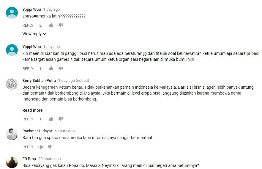 Netizen komentari pernyataan Edy Rahmayadi Copyright: YOUTUBE