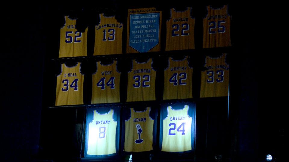 Kobe Bryant Jersey Retirement. Copyright: Getty Images